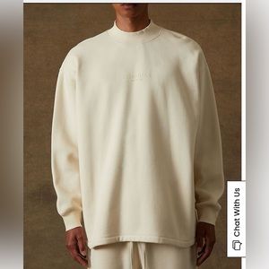 NWT Essential Fear of God relaxed crew neck sweatshirt Mens Medium